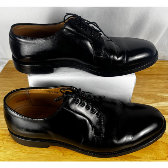 Brooks Brothers Vintage Plain Toe Blucher Mens 11.5 D Lace Up Classic Black main image 8